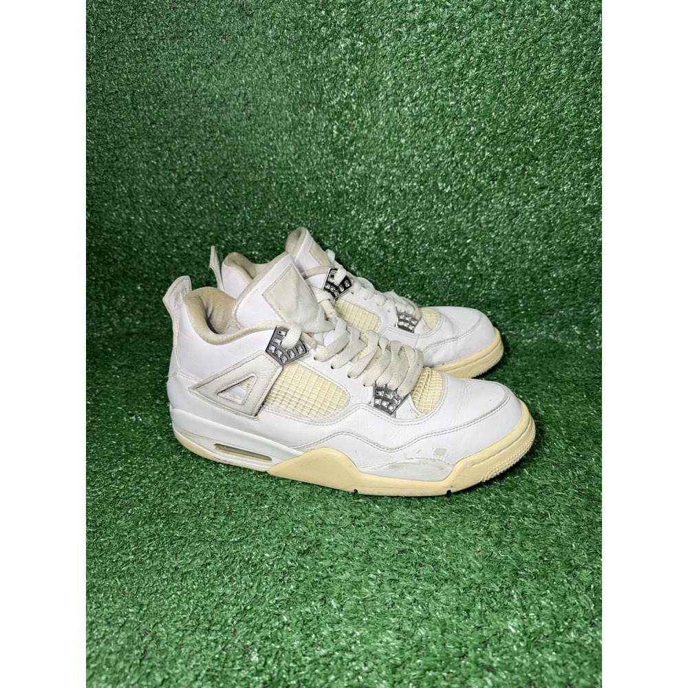 Nike Air Jordan‎ 4 "Pure Money" Mens Size 10.5 White Basketball Shoes Sneakers